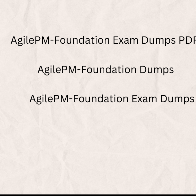 Agilepm Foundationdumps