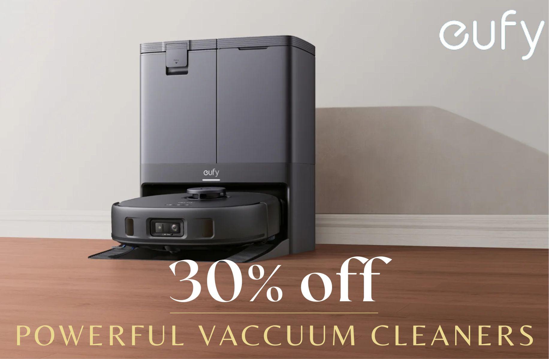 Eufy robot vacuum removing pet hair from carpet