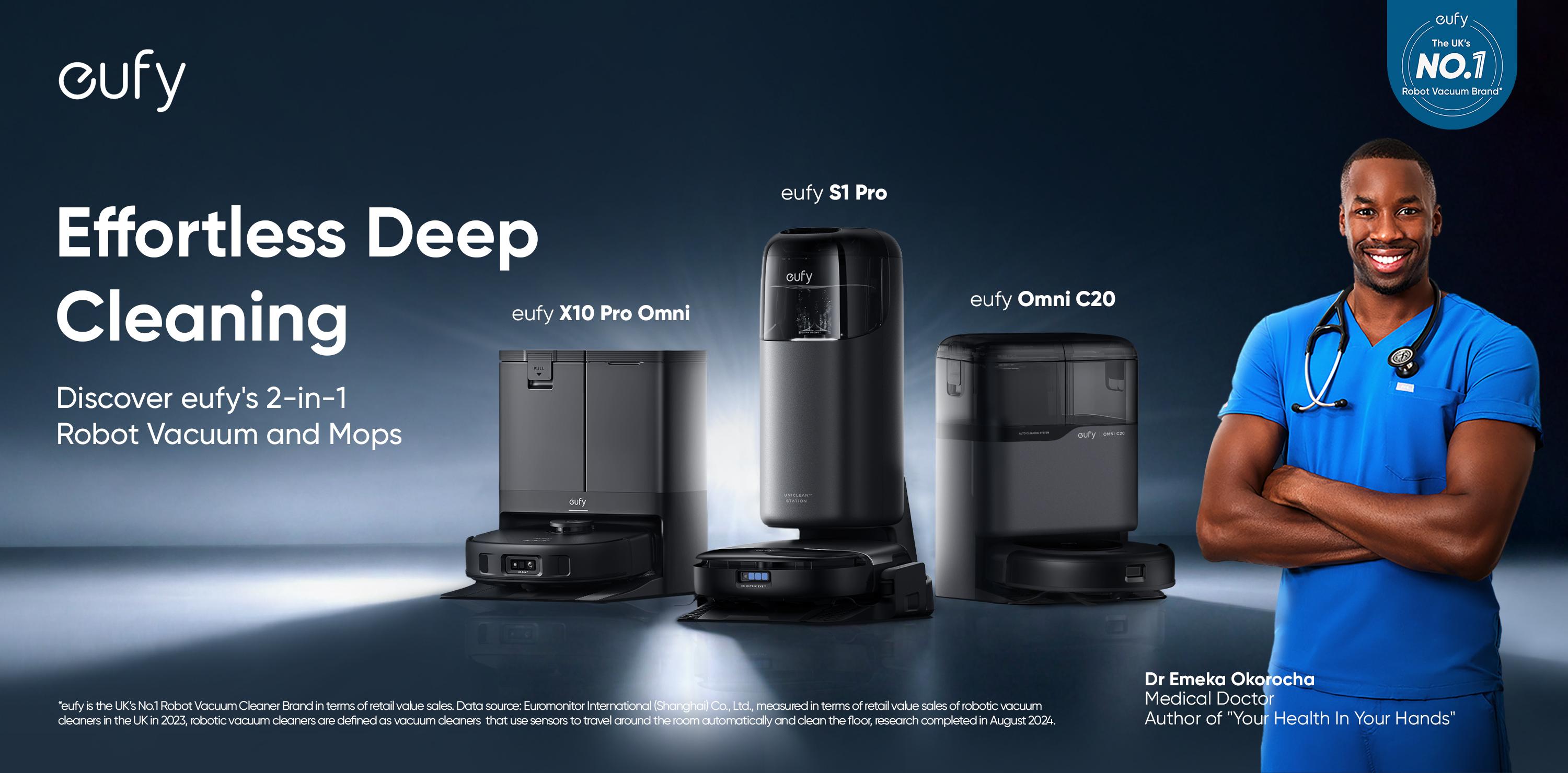 Eufy 3-in-1 robot vacuum cleaning hardwood floors