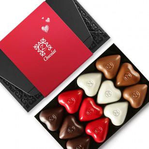 Personalized luxury chocolate gift box with engraving
