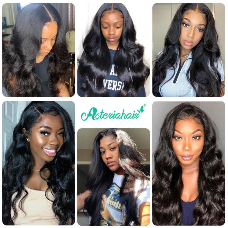  Close-up of Asteria Hair wig showing natural-looking hairline